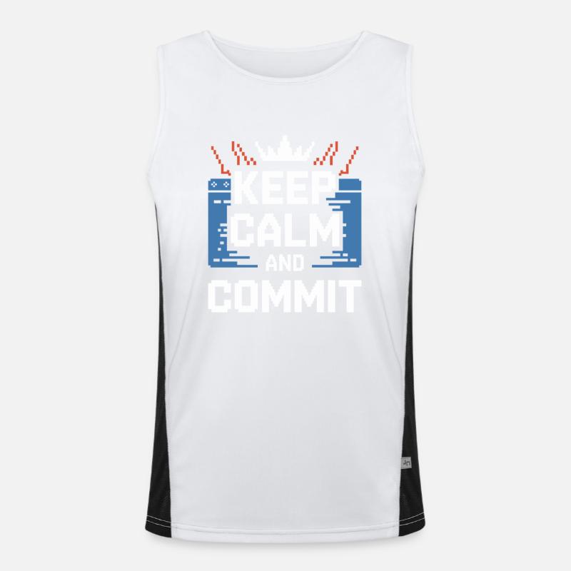 Coding Ninja Programmer Debugging Master - Men's Functional Contrast Tank Top  - white/black