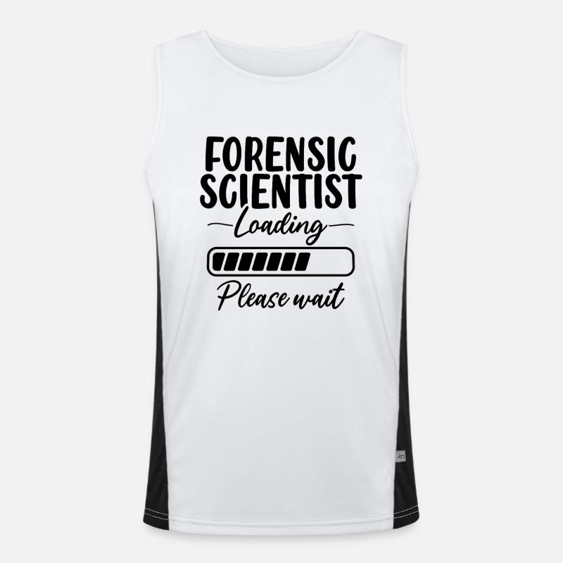 Forensic Scientist Crime Scene Forensic Men's Functional Contrast Tank Top 