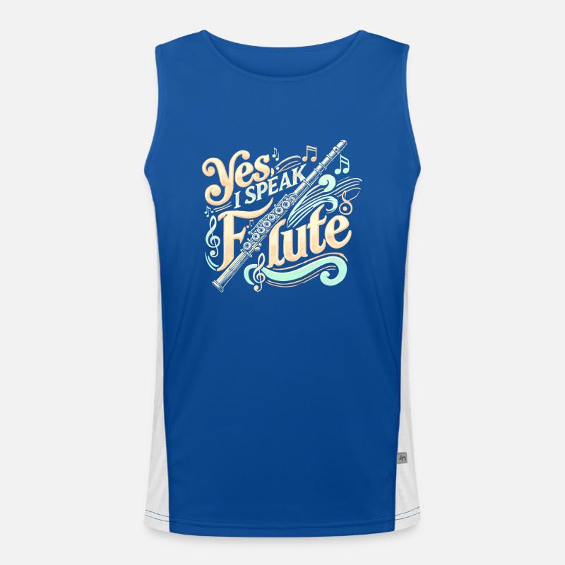 Ja, ich spreche Flöte Funktionelles Kontrast-Tank Top für Männer 