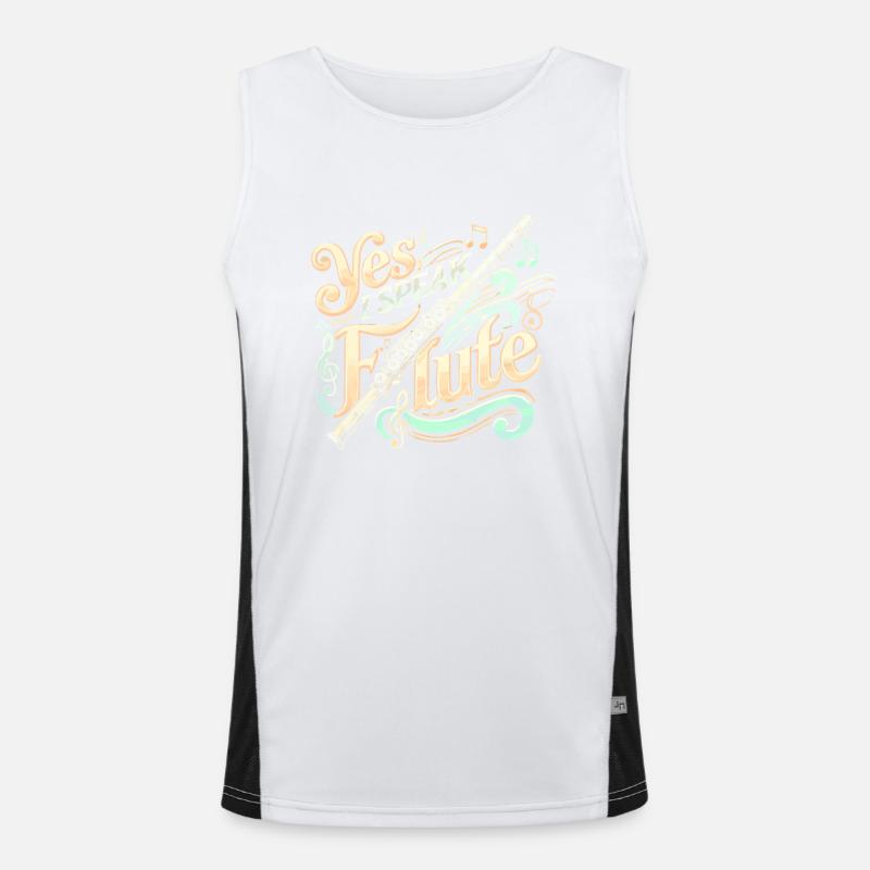 Ja, ich spreche Flöte Funktionelles Kontrast-Tank Top für Männer 