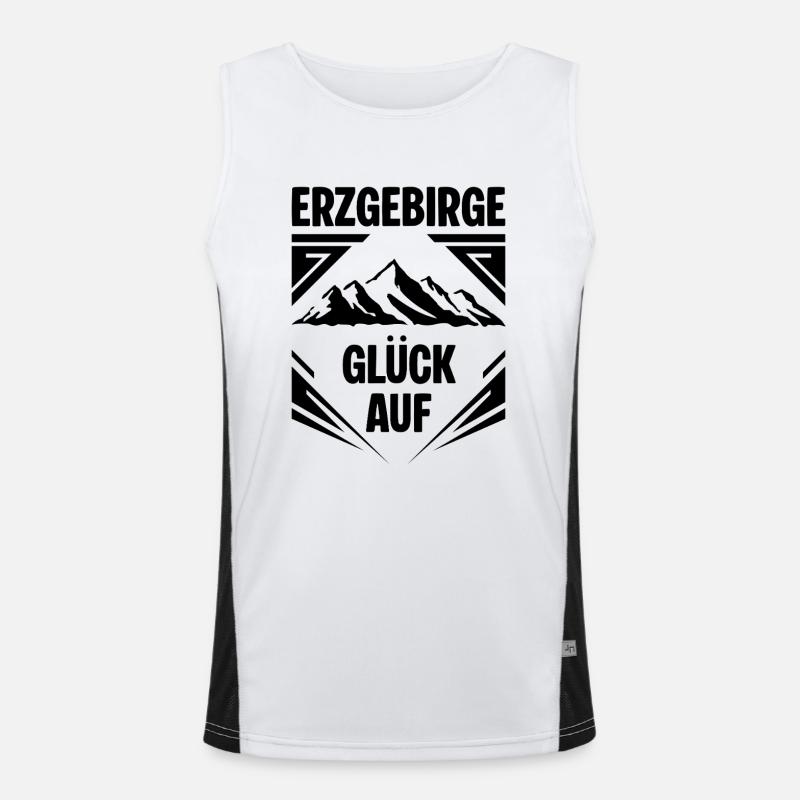 Erzgebirge Glueck auf Funktionelles Kontrast-Tank Top für Männer 