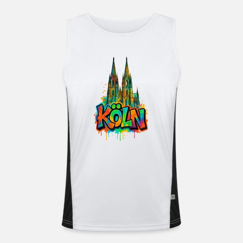 Dom Graffiti Style Men's Functional Contrast Tank Top 