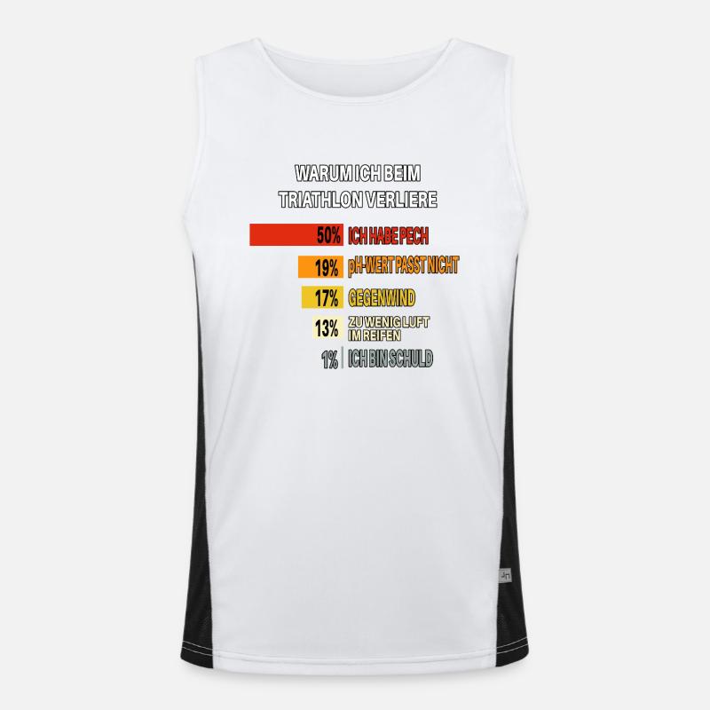 Why I Lose Triathlons – Bar Chart Men's Functional Contrast Tank Top 