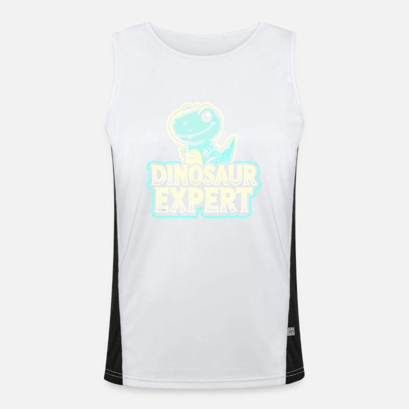 Dinosaurier-Experte Funktionelles Kontrast-Tank Top für Männer 