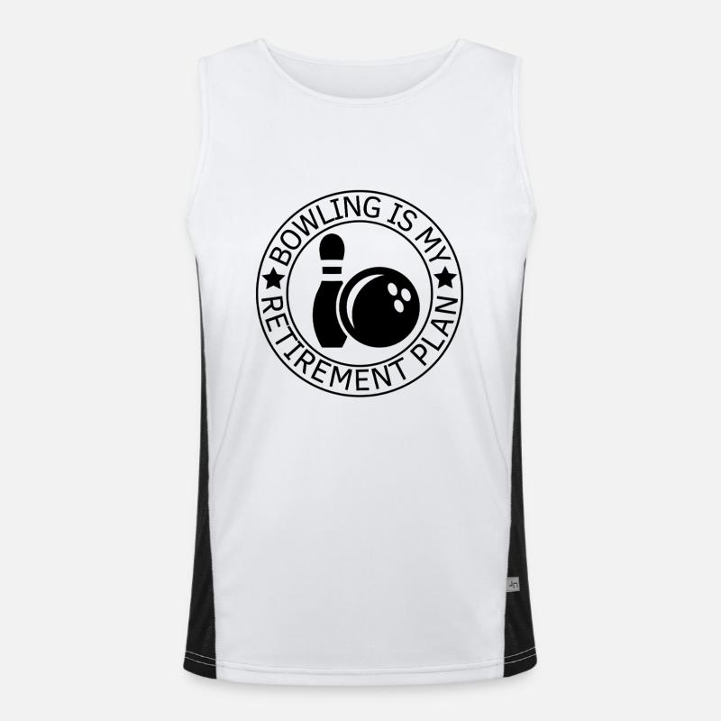 Bowling Is My Retirement Plan Saying Men's Functional Contrast Tank Top 