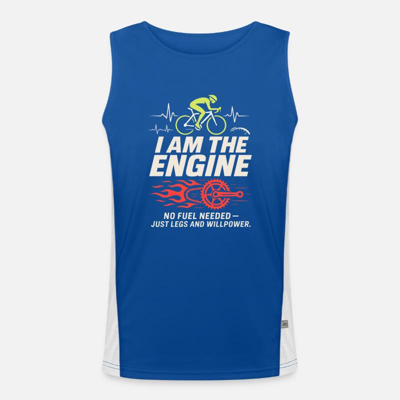 Ich bin der Motor Funktionelles Kontrast-Tank Top für Männer 
