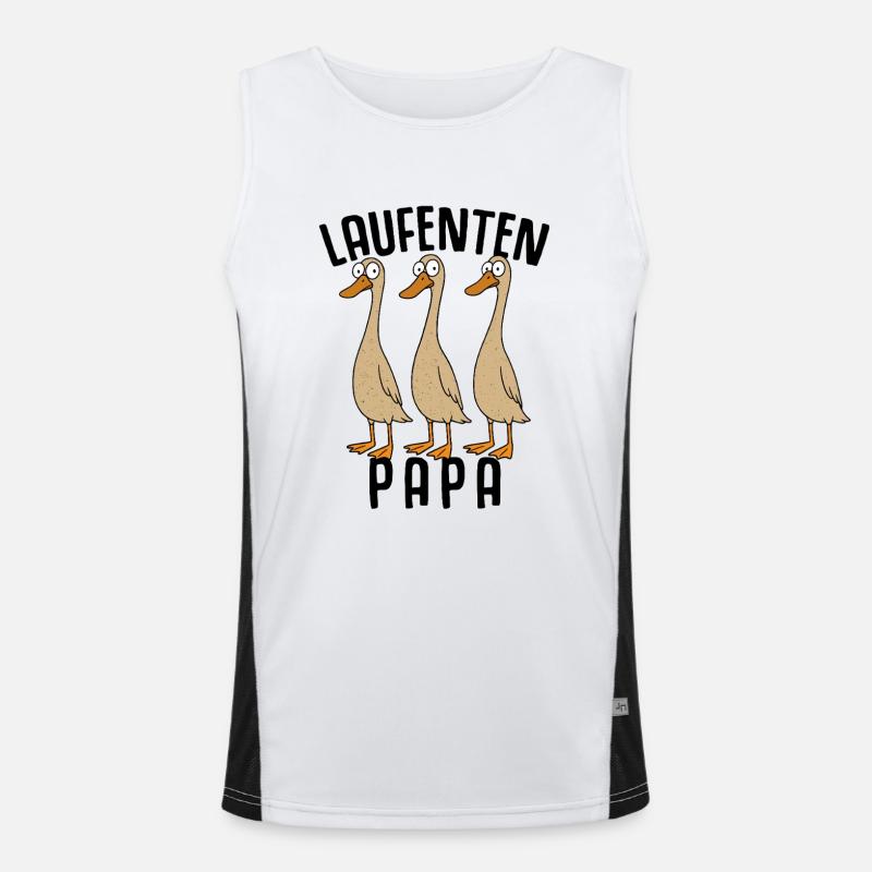 Canards Papa Élevage de canards Canards Élevage de canards Débardeur respirant contrasté Homme 