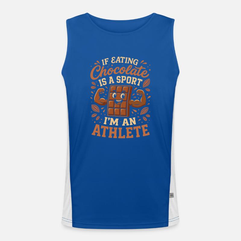 Wenn Schokolade essen ein Sport ist, bin ich ein Funktionelles Kontrast-Tank Top für Männer 