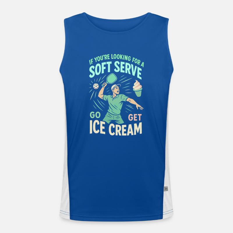 Wenn Sie ein Softeis suchen, gehen Sie Eiscreme Funktionelles Kontrast-Tank Top für Männer 