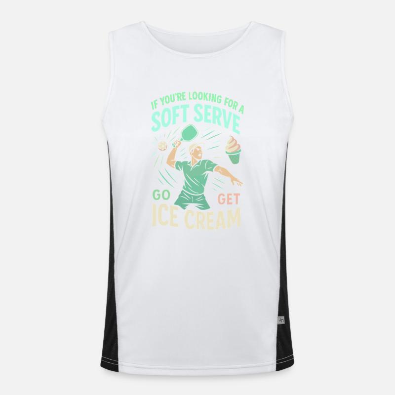 Wenn Sie ein Softeis suchen, gehen Sie Eiscreme Funktionelles Kontrast-Tank Top für Männer 