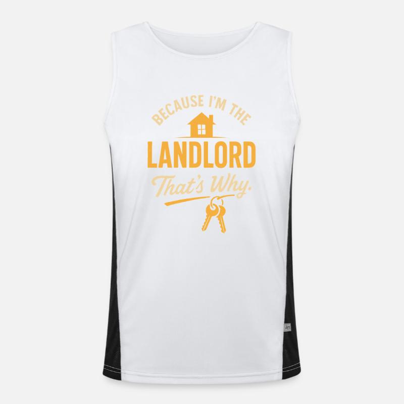 Weil ich der Vermieter bin, deshalb Funktionelles Kontrast-Tank Top für Männer 