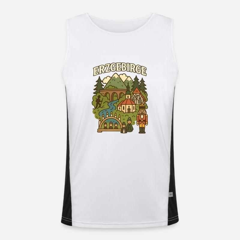 Erzgebirge Nussknacker Funktionelles Kontrast-Tank Top für Männer 