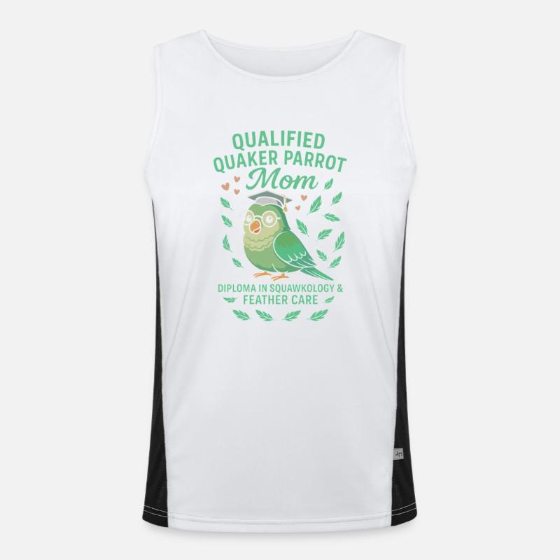 Qualifizierte Quaker Papageienmutter Funktionelles Kontrast-Tank Top für Männer 