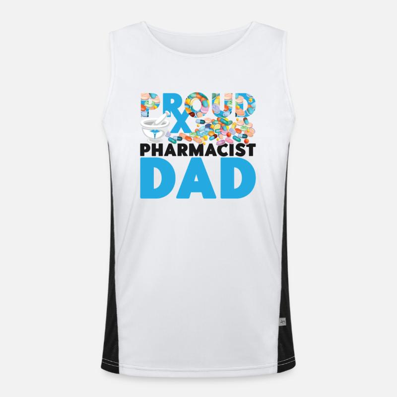 Pharmacy Tech Technician Funktionelles Kontrast-Tank Top für Männer 