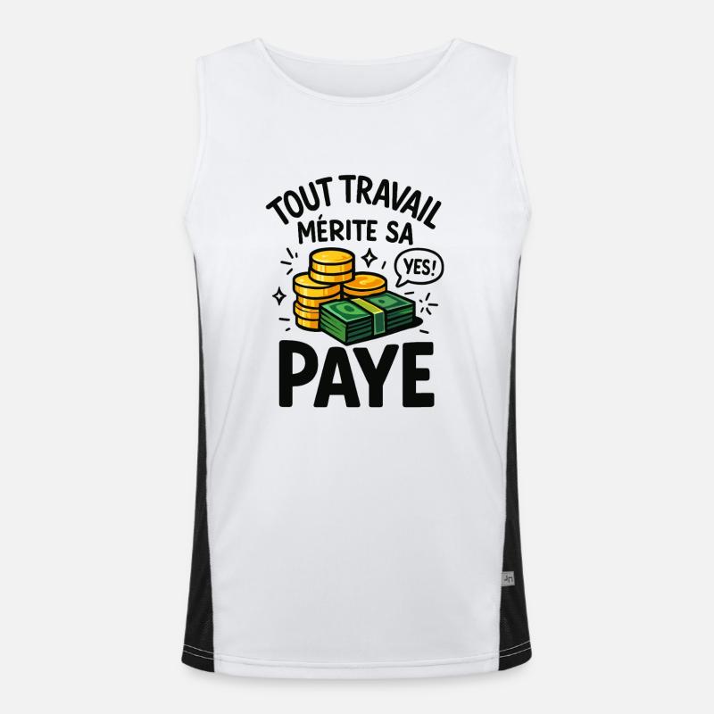 Every Labor deserves its pay Men's Functional Contrast Tank Top 