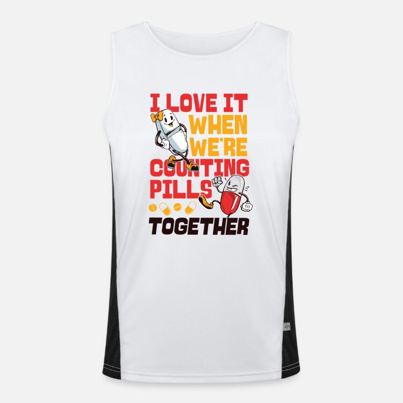 Pharmacy Tech Technician Funktionelles Kontrast-Tank Top für Männer 