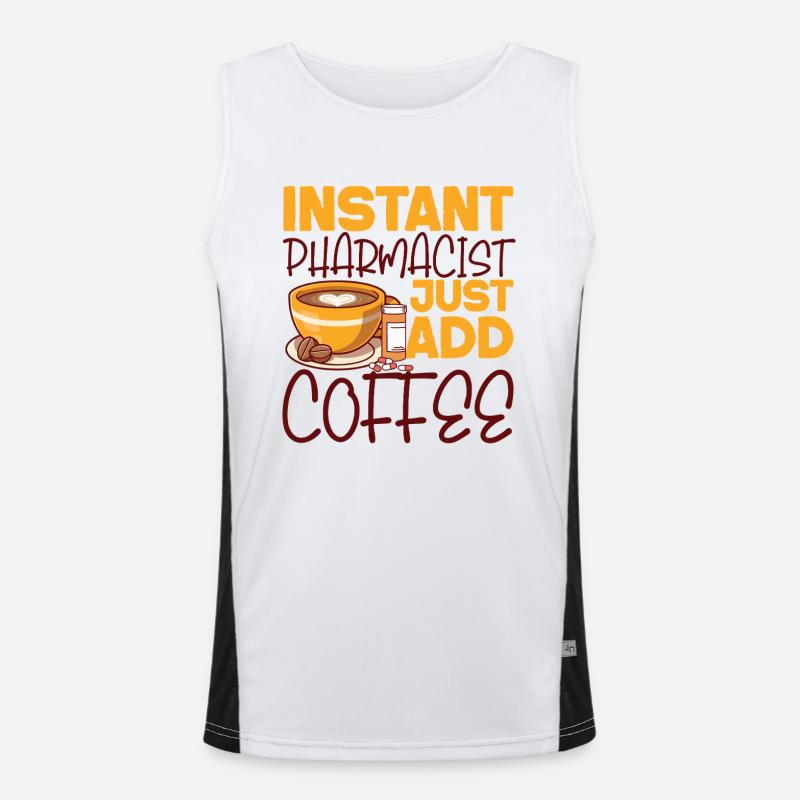 Pharmacy Tech Technician - Men's Functional Contrast Tank Top  - white/black