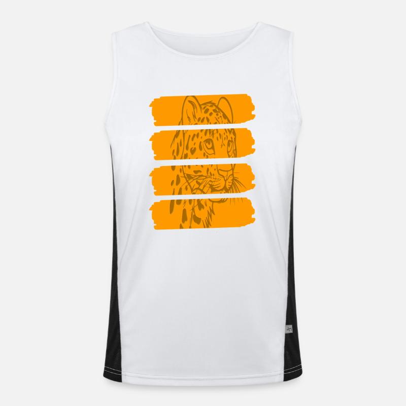 Léopard Jungle Predator Grunge Style Imprimer Débardeur respirant contrasté Homme 