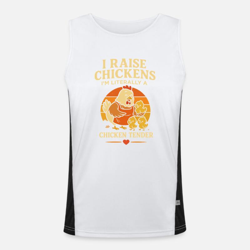 Ich züchte Hühner, ich bin wirklich ein Funktionelles Kontrast-Tank Top für Männer 