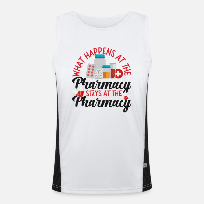 Pharmacy Tech Technician Men's Functional Contrast Tank Top 