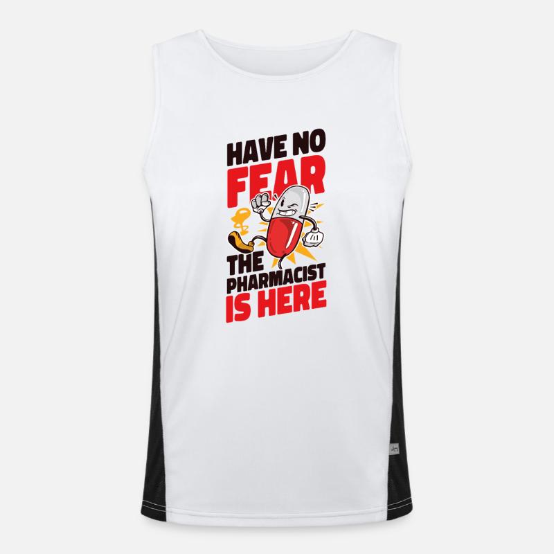 Pharmacy Tech Technician - Men's Functional Contrast Tank Top  - white/black