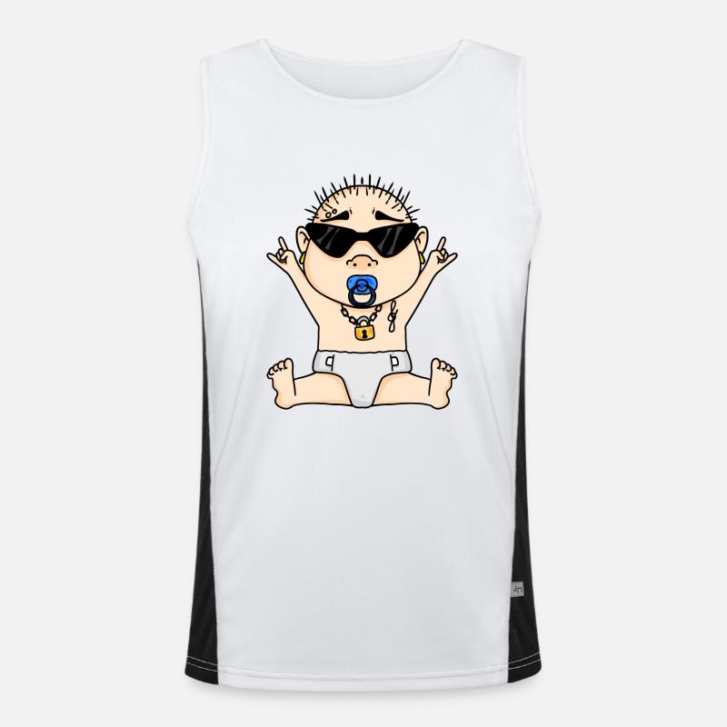 Cool Baby Funktionelles Kontrast-Tank Top für Männer 