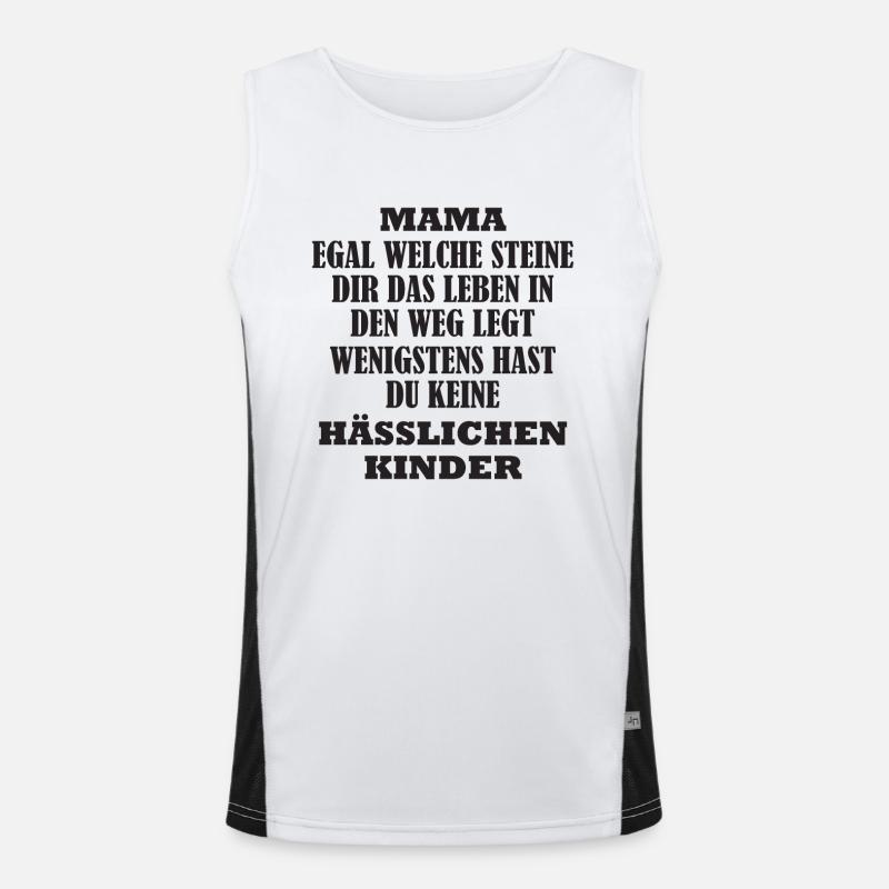 Mom Spruch Muttertag lustige Geschenk Mama Mutter Men's Functional Contrast Tank Top 