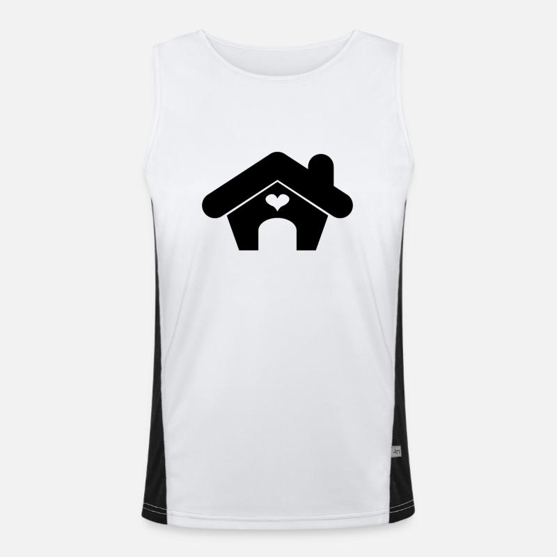 House with heart Men's Functional Contrast Tank Top 