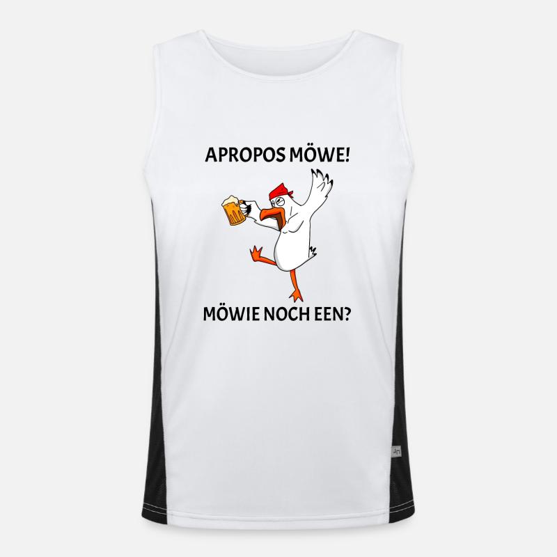 Plattdeutsch lustig Funktionelles Kontrast-Tank Top für Männer 