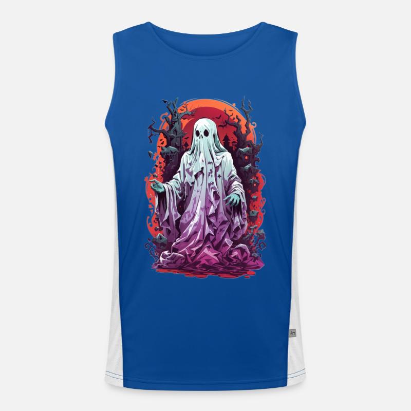 Halloween Ghost Men's Functional Contrast Tank Top 