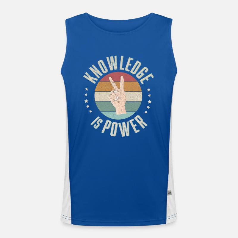 Knowledge is power Men's Functional Contrast Tank Top 