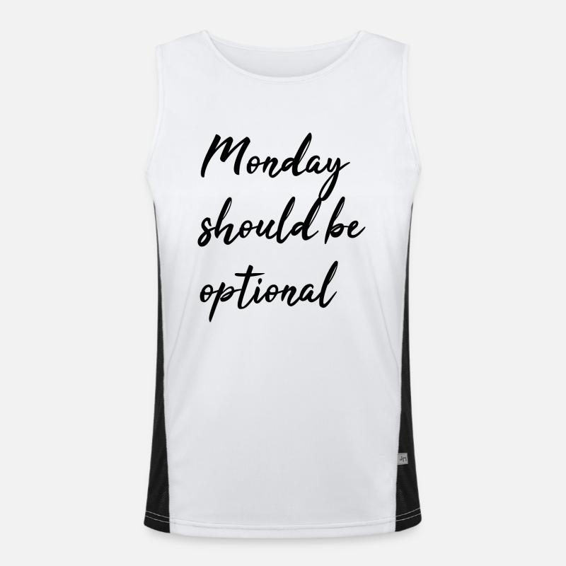 Monday should be optional Men's Functional Contrast Tank Top 