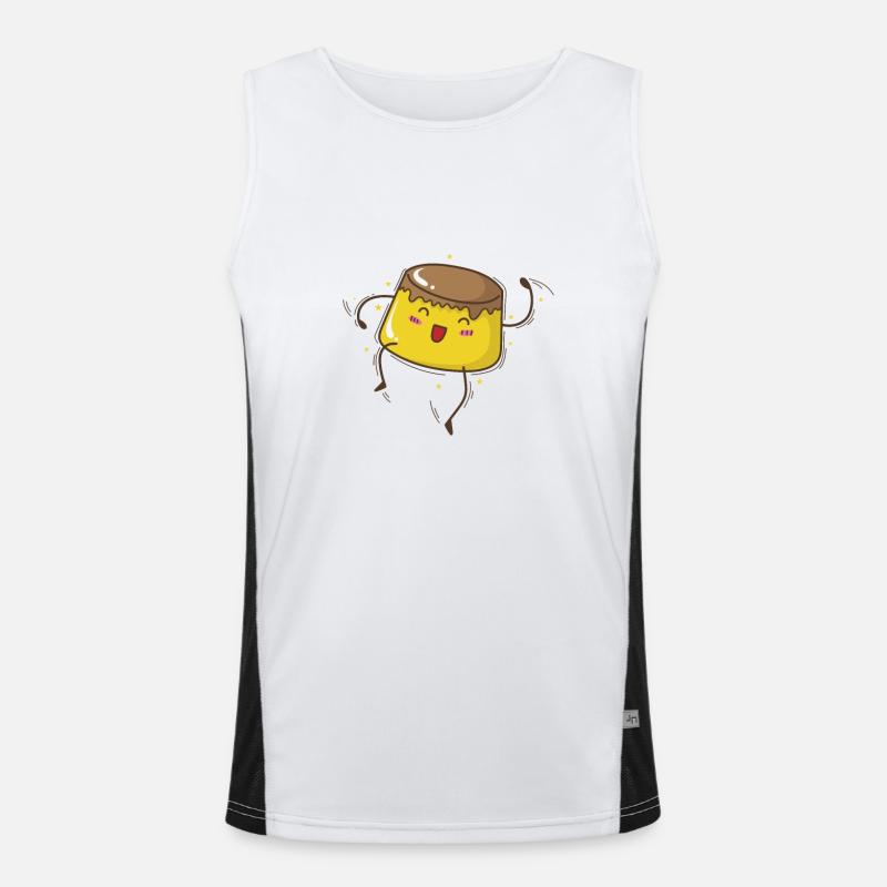 Pudding rennt Nachspeise Funktionelles Kontrast-Tank Top für Männer 