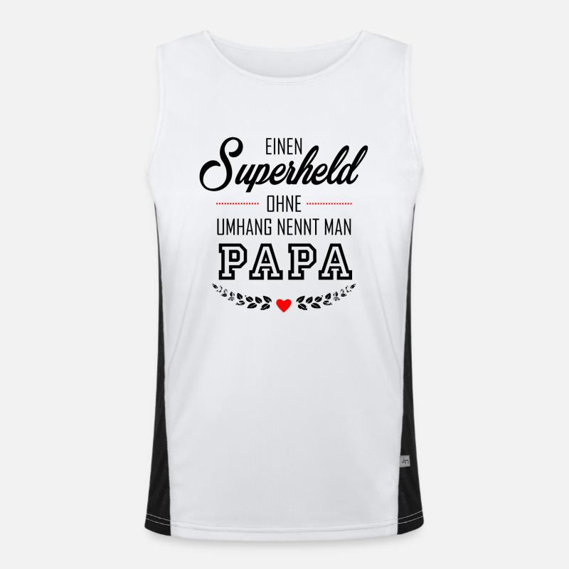 SUPERHELD PAPA Funktionelles Kontrast-Tank Top für Männer 