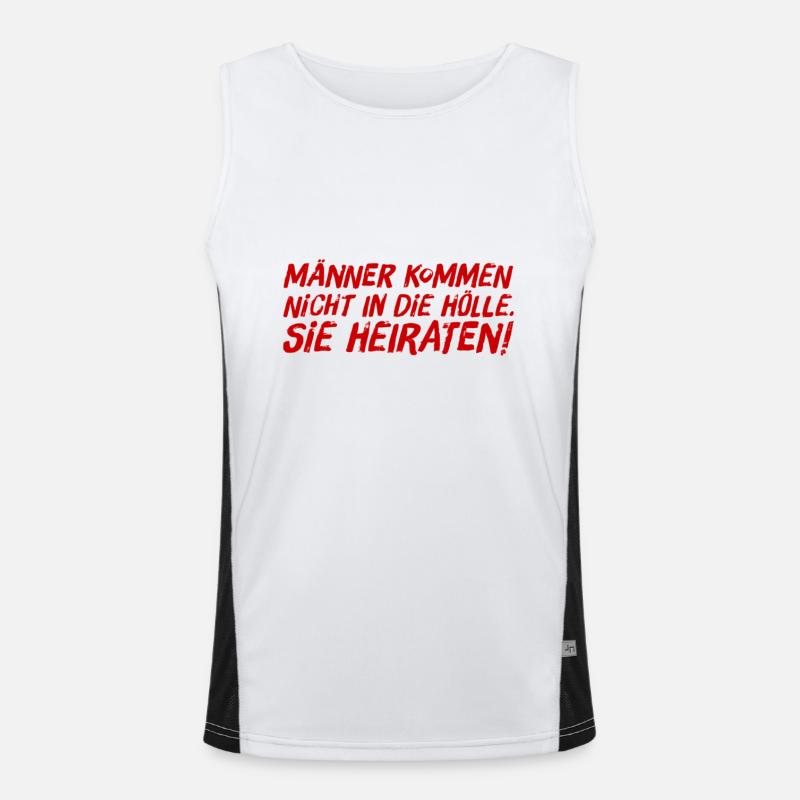 heiraten Funktionelles Kontrast-Tank Top für Männer 