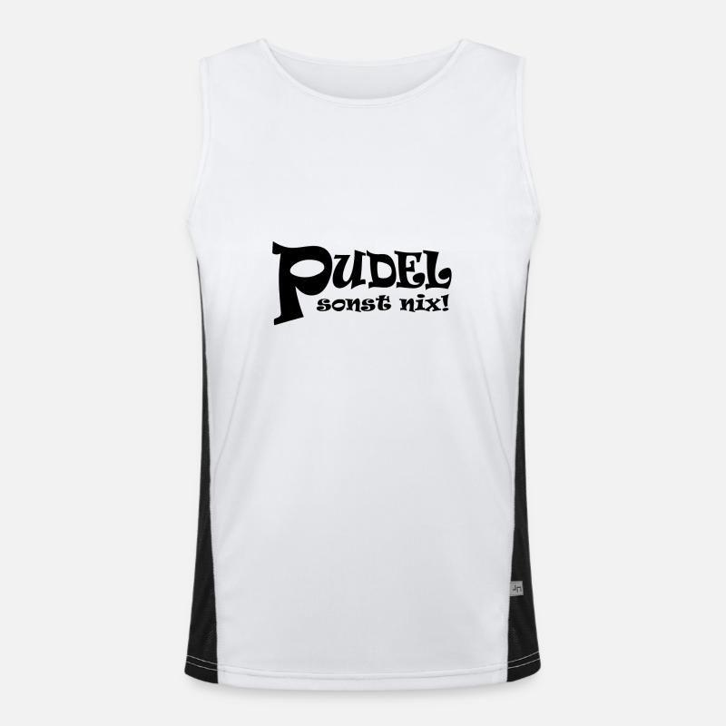 Pudel - sonst nix! Funktionelles Kontrast-Tank Top für Männer 
