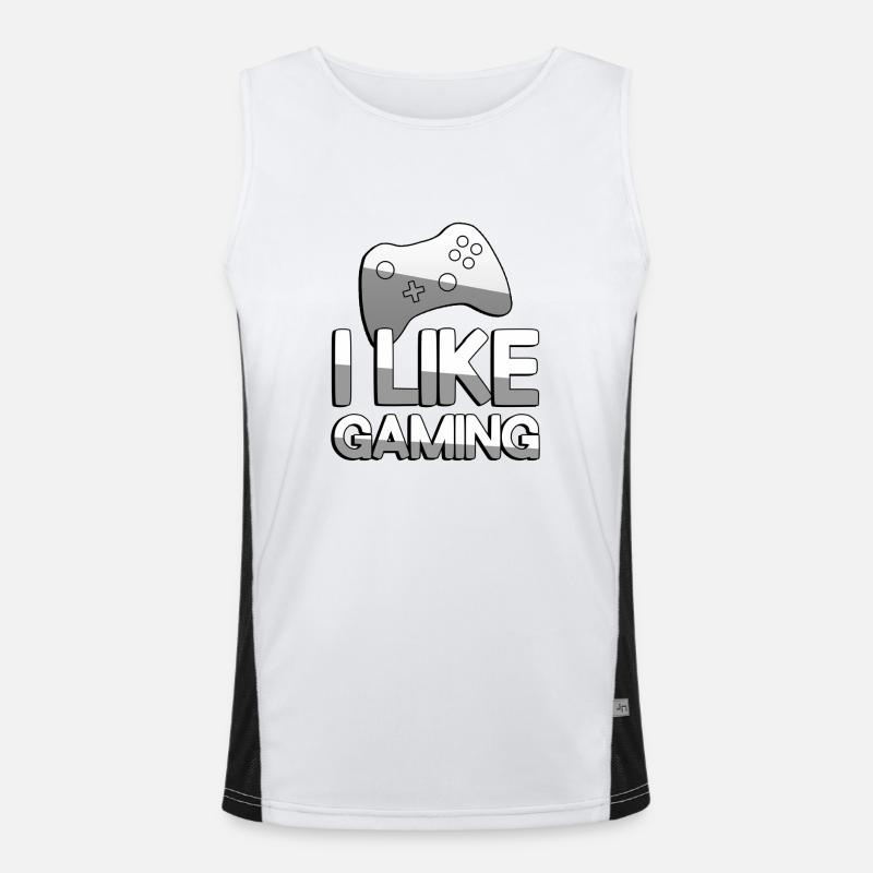 I LIKE GAMING + Controller - Gaming Men's Functional Contrast Tank Top 