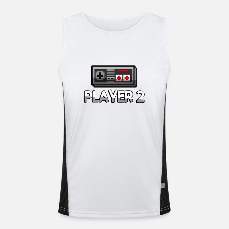 PLAYER 2 + NES Controller - Gaming Funktionelles Kontrast-Tank Top für Männer 