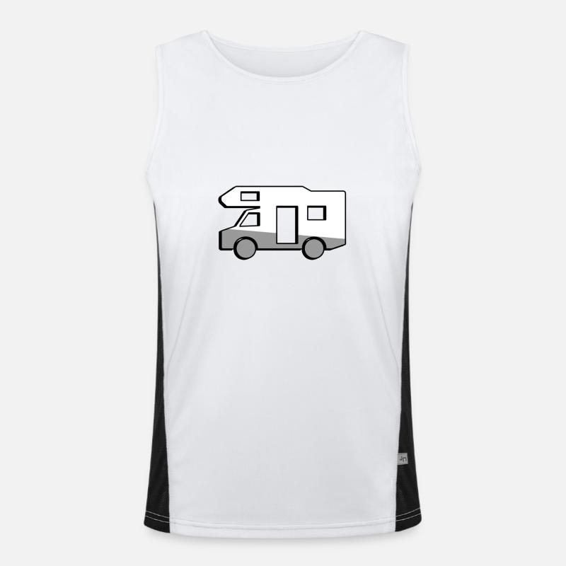 Campingbus - Illustration Funktionelles Kontrast-Tank Top für Männer 