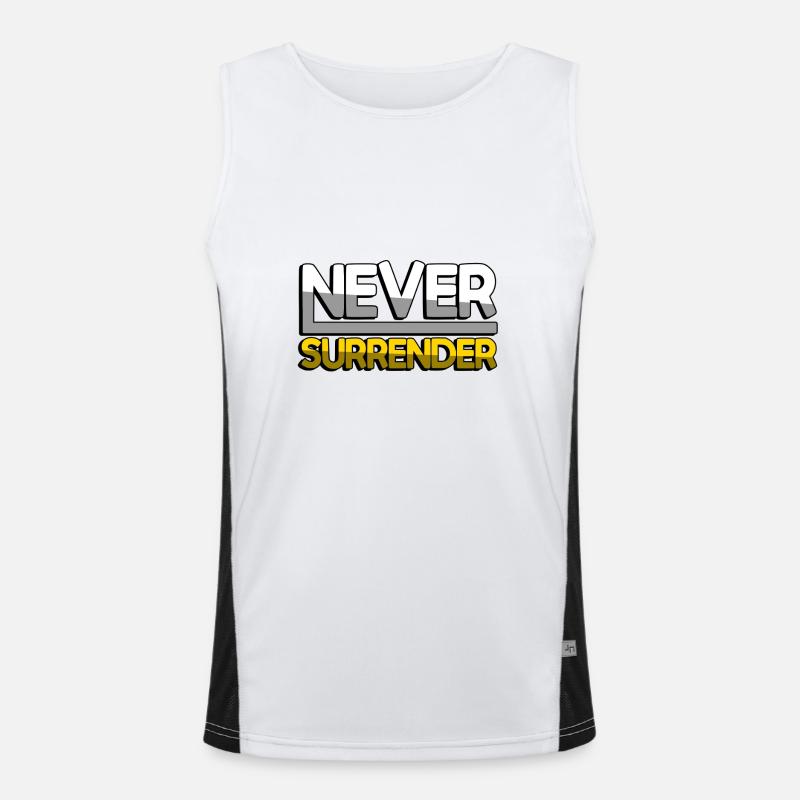 NEVER SURRENDER (Jaune) - Jeux Débardeur respirant contrasté Homme 