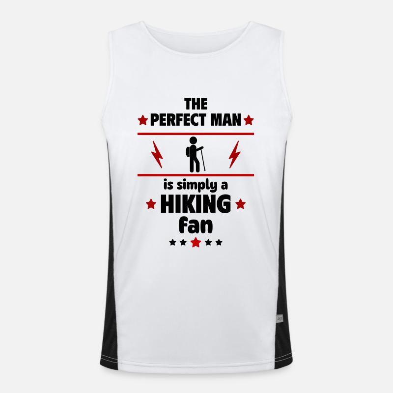 Der perfekte Mann ist einfach ein Wander-Fan Funktionelles Kontrast-Tank Top für Männer 