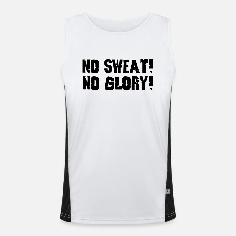 no sweat no glory Funktionelles Kontrast-Tank Top für Männer 