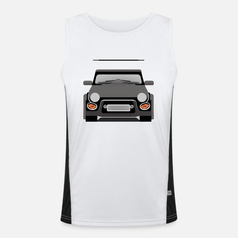 Minimalistisches Auto frontal Funktionelles Kontrast-Tank Top für Männer 
