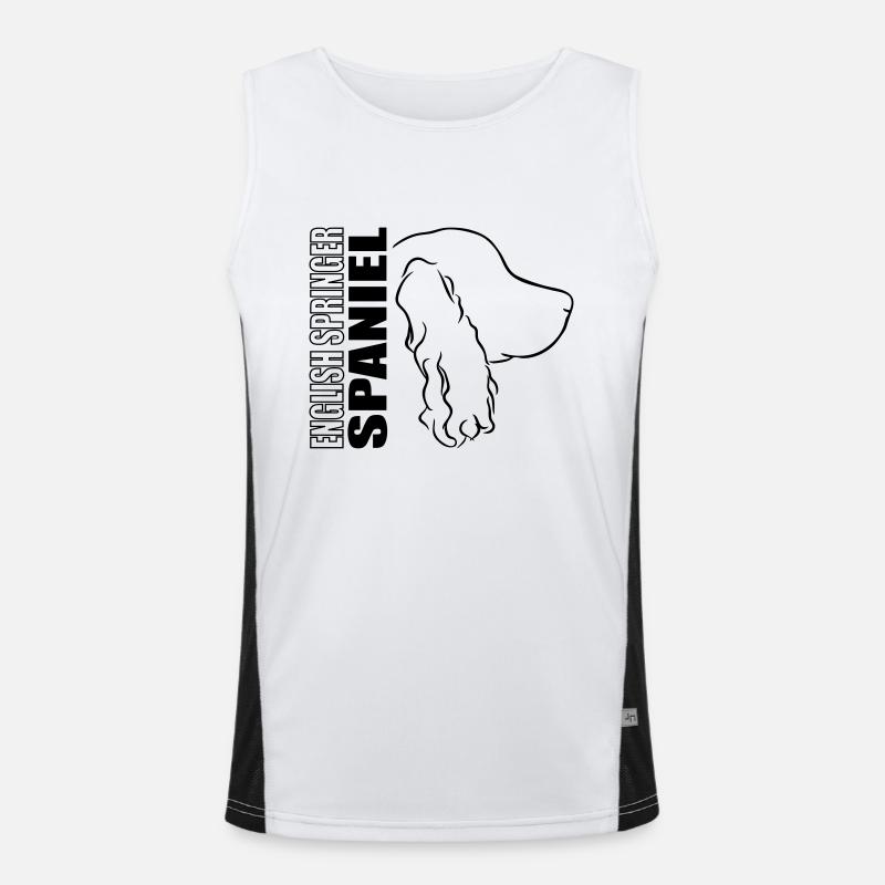 ENGLISH SPRINGER SPANIEL PROFILE Men's Functional Contrast Tank Top 