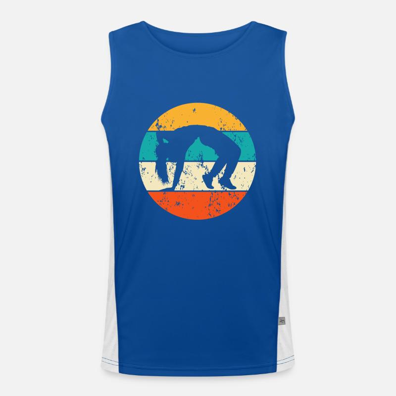 Vintage Retro Breakdancing Breakdancer Breakdance Funktionelles Kontrast-Tank Top für Männer 