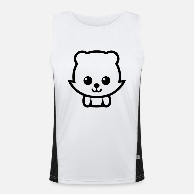 Fox - Men's Functional Contrast Tank Top  - white/black