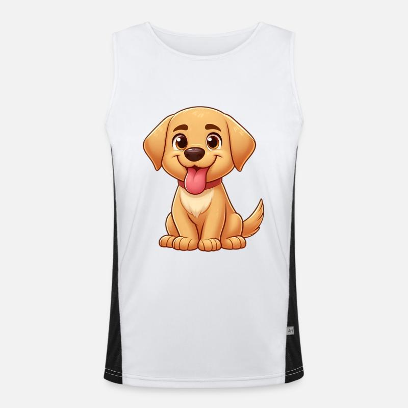 Labrador 4 Funktionelles Kontrast-Tank Top für Männer 