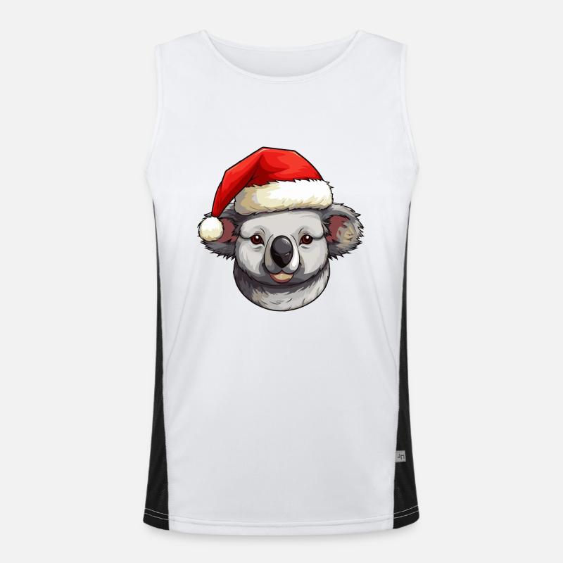 Tête d’animal de Noël Koala Débardeur respirant contrasté Homme 