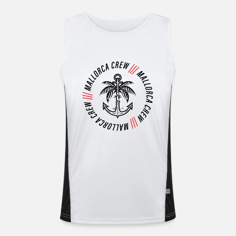 Mallorca Crew Anker Palme Funktionelles Kontrast-Tank Top für Männer 