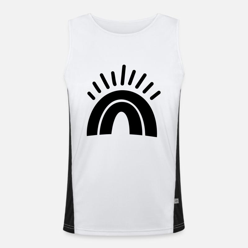 Regenbogen Funktionelles Kontrast-Tank Top für Männer 